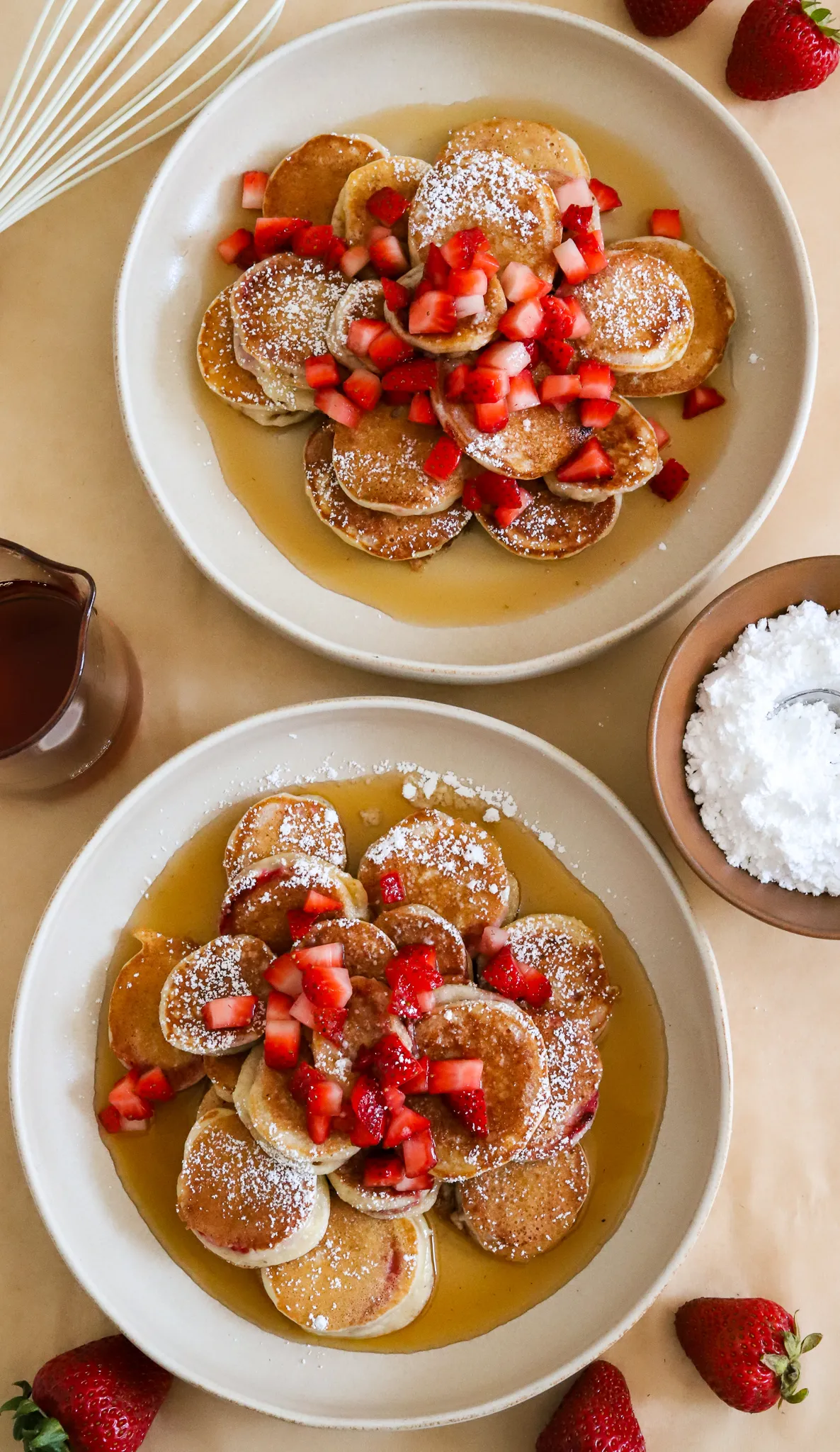 Strawberry-Stuffed Pancake Bites