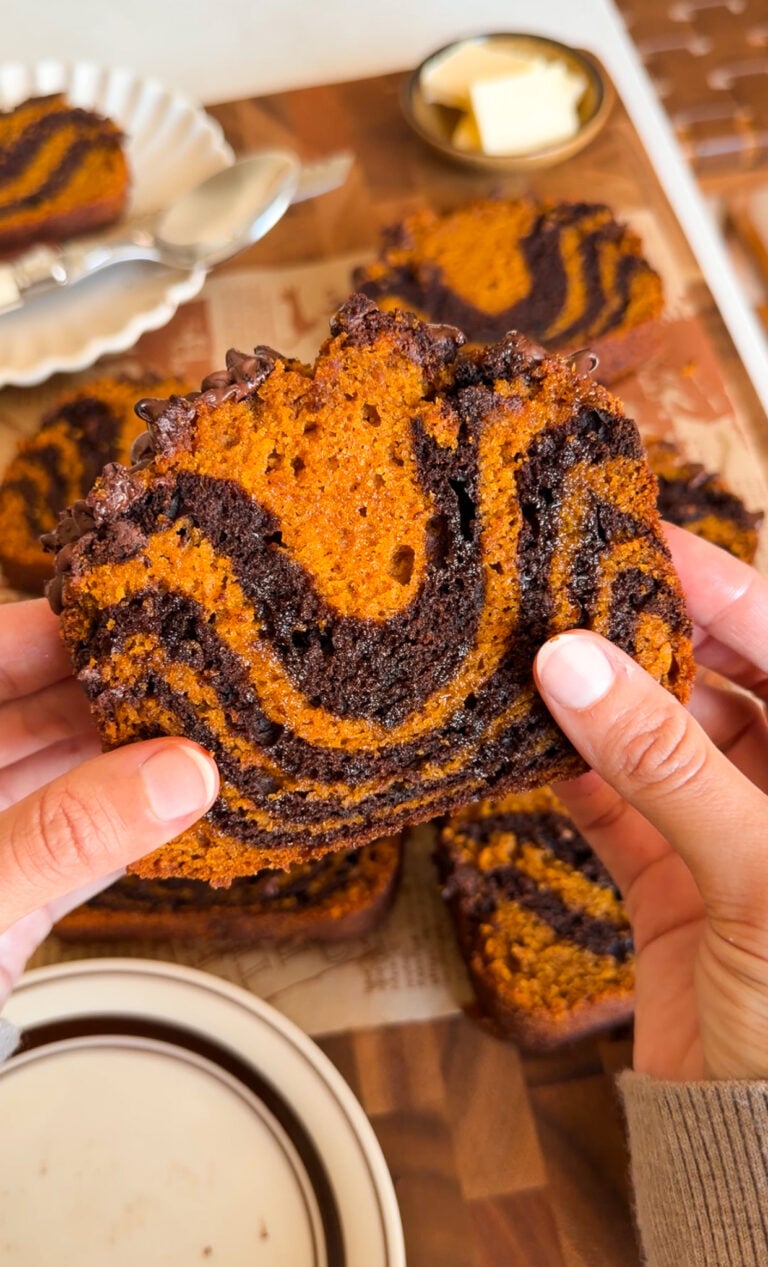 Pumpkin Chocolate Marble Loaf